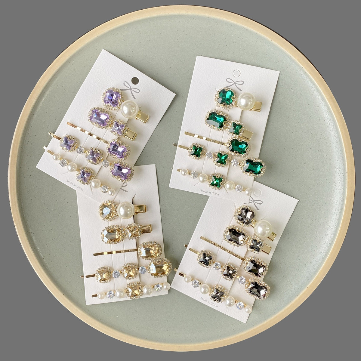 5 PCS/Set Geometric Pearl Hair Clips - XathletiX