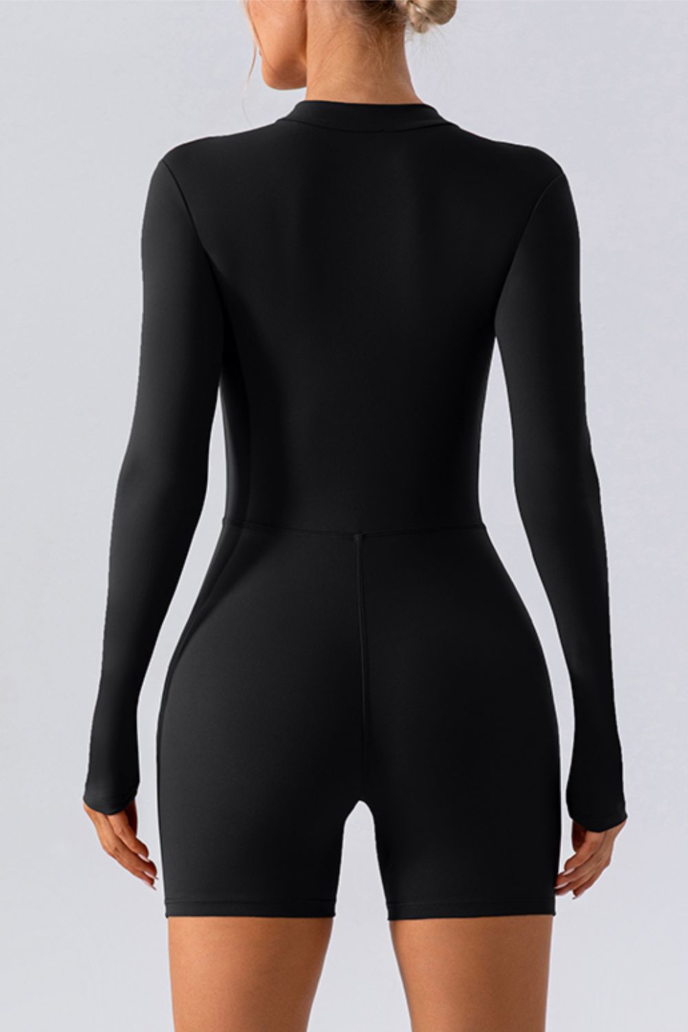 Half Zip Long Sleeve Active Romper - XathletiX