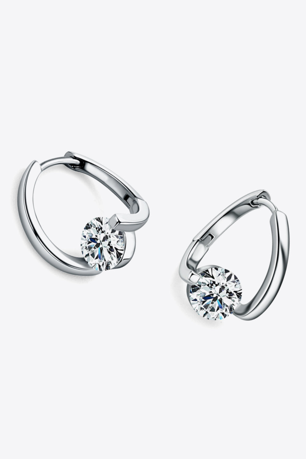 2 Carat Moissanite 925 Sterling Silver Heart Earrings - XathletiX