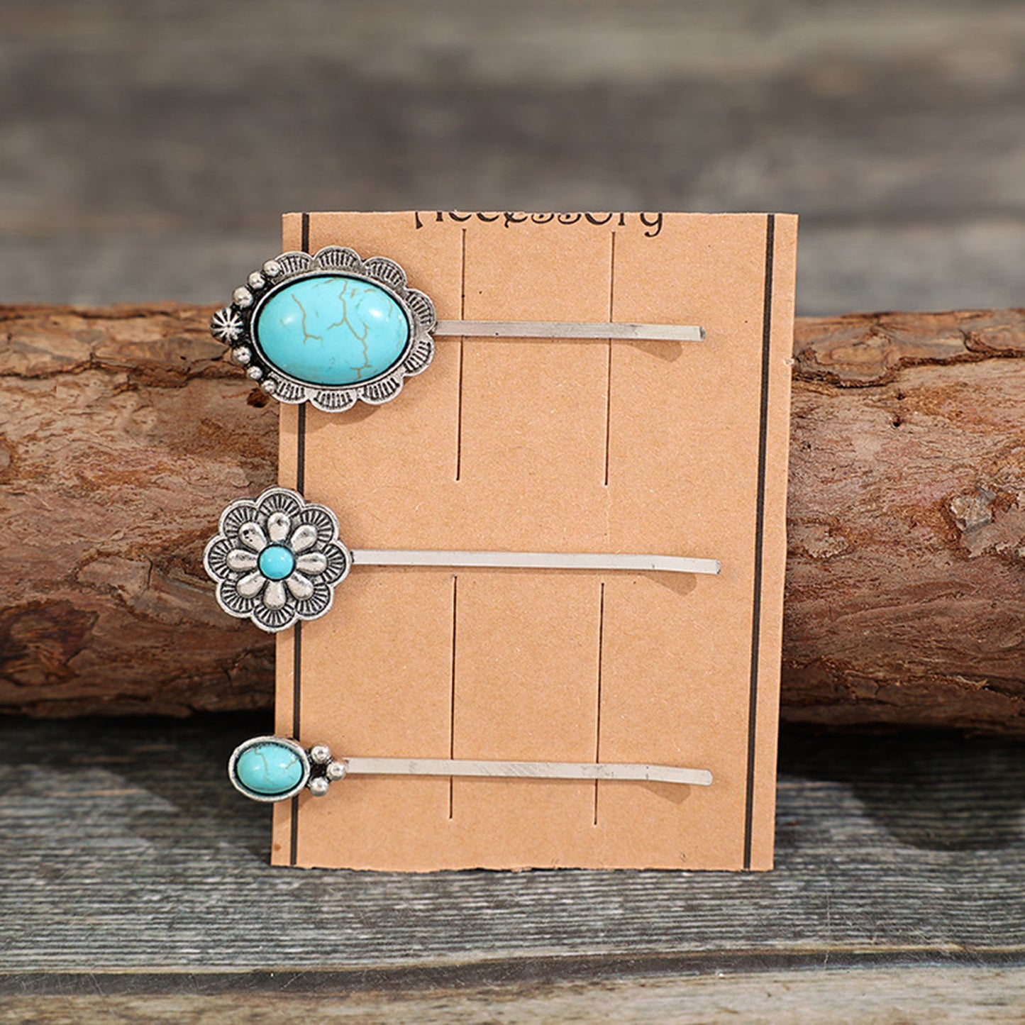 3 PCS/Set Artificial Turquoise Hair Pins - XathletiX