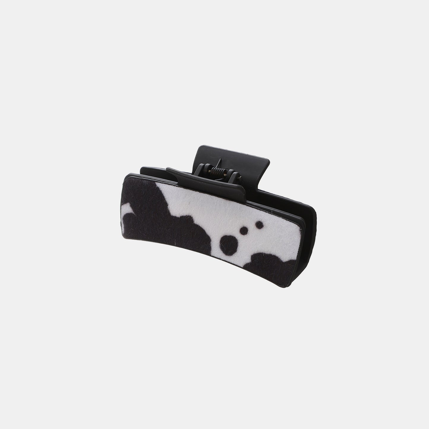 Cow Print PU Leather Acrylic Hair Claw Clip - XathletiX
