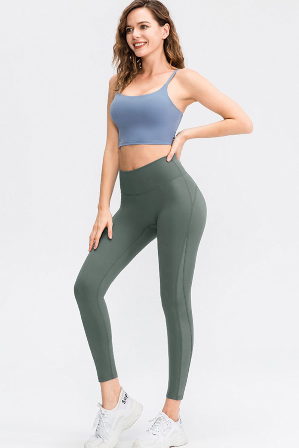 Wide Waistband Slim Fit Long Sports Pants - XathletiX