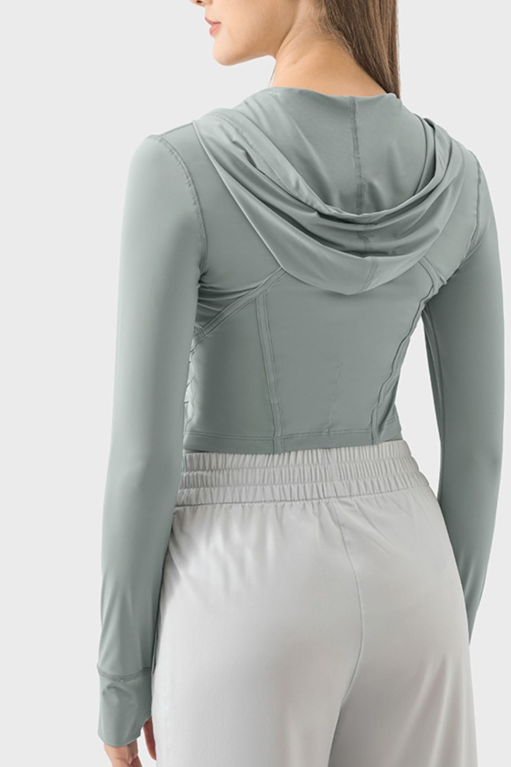 Zip Up Hooded Long Sleeve Active Outerwear - XathletiX