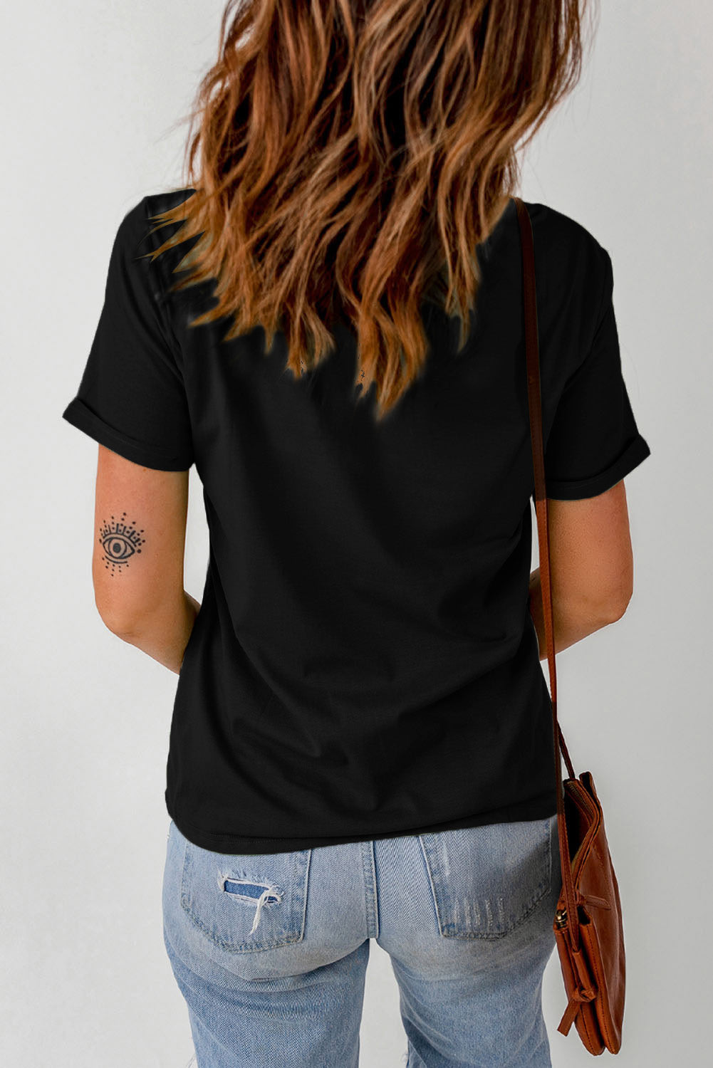 Western NASHVILLE MUSIC CITY Cuffed Graphic Tee Shirt - XathletiX