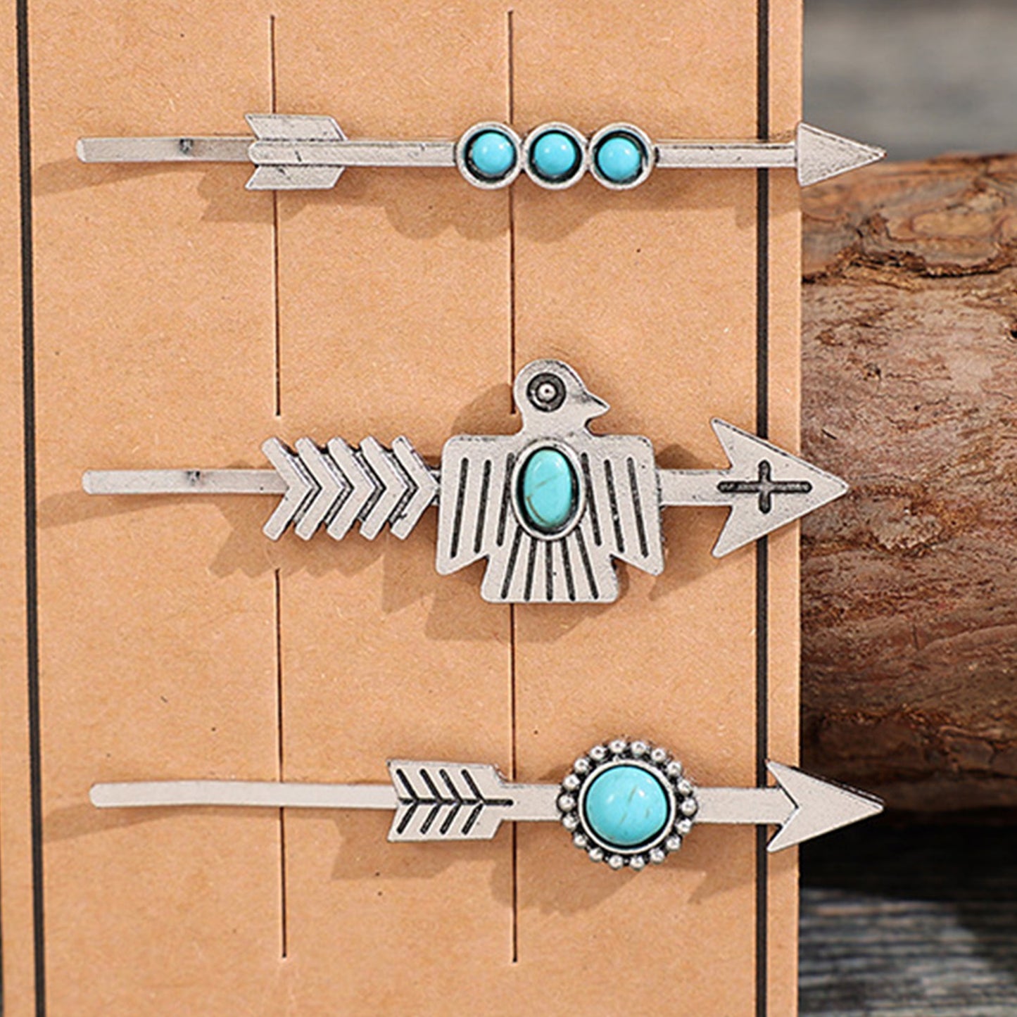3 PCS/Set Artificial Turquoise Hair Pins - XathletiX