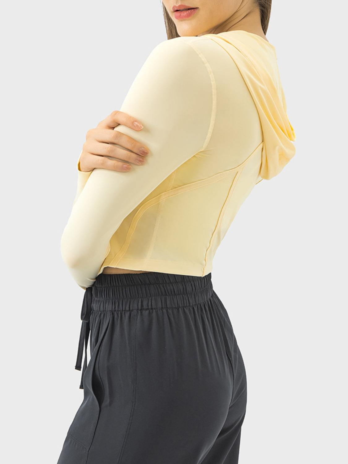 Zip Up Hooded Long Sleeve Active Outerwear - XathletiX