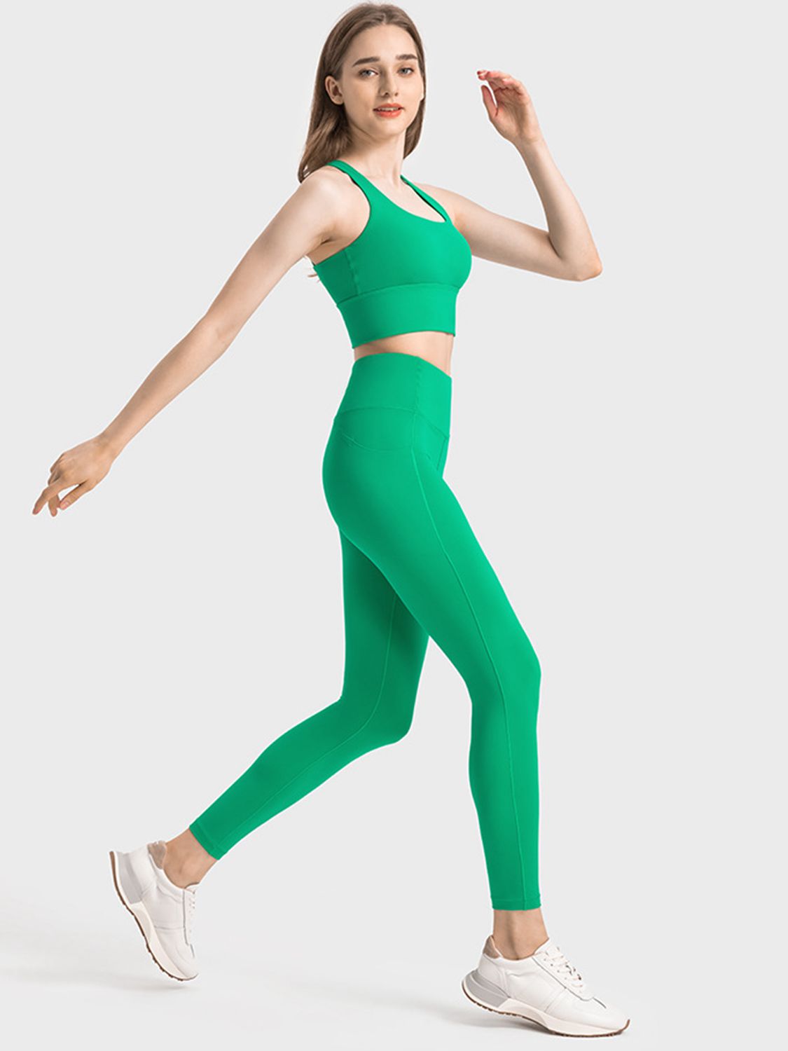 Scoop Neck Crisscross Straps Sports Bra - XathletiX
