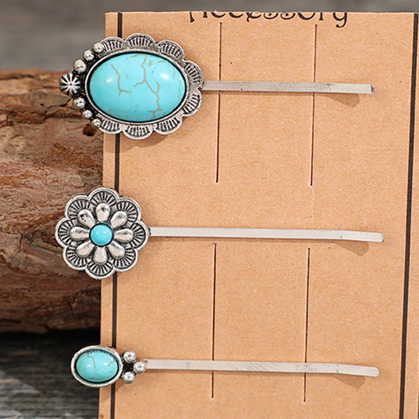 3 PCS/Set Artificial Turquoise Hair Pins - XathletiX