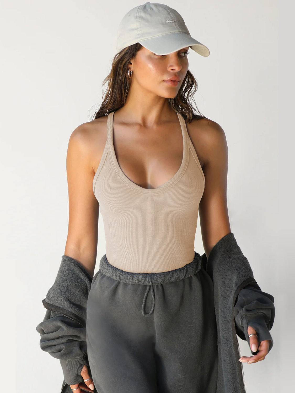 Scoop Neck Wide Strap Tank - XathletiX
