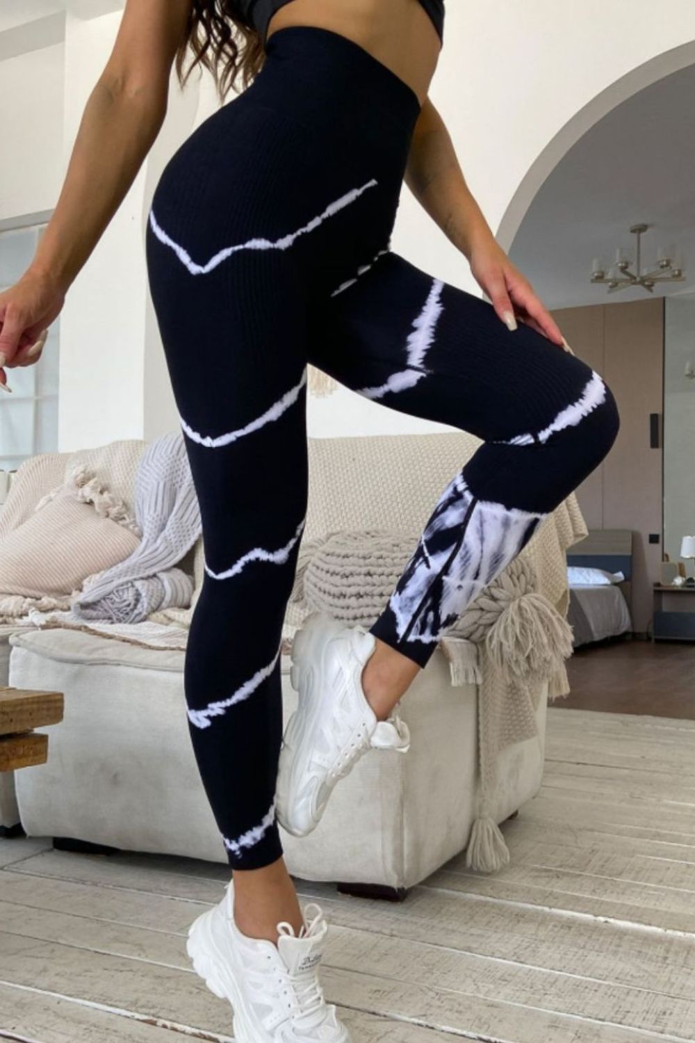Slim Fit High Waist Long Active Pants - XathletiX