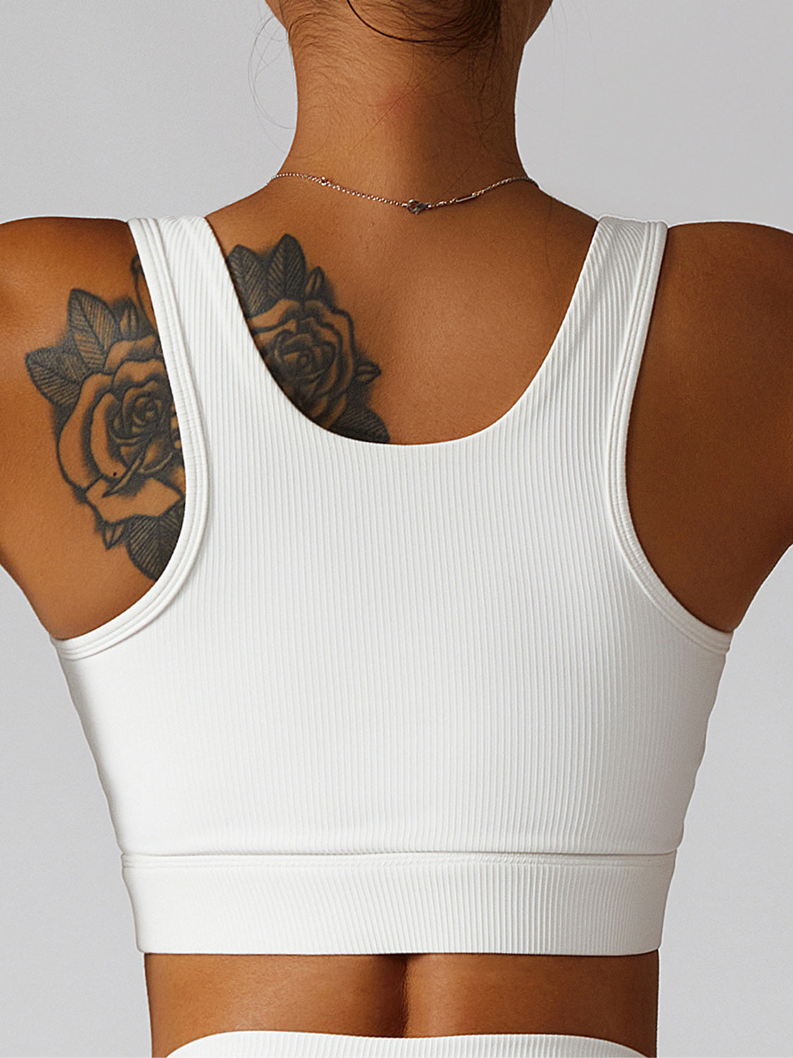 Basic Bae Ribbed Square Neck Cropped Active Tank - XathletiX
