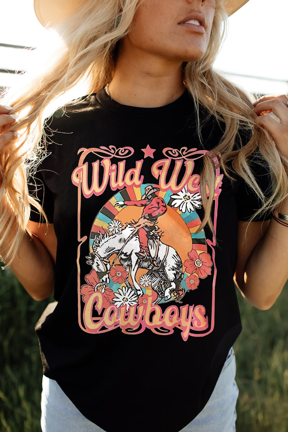 WILD WEST COWBOYS Graphic Tee Shirt - XathletiX