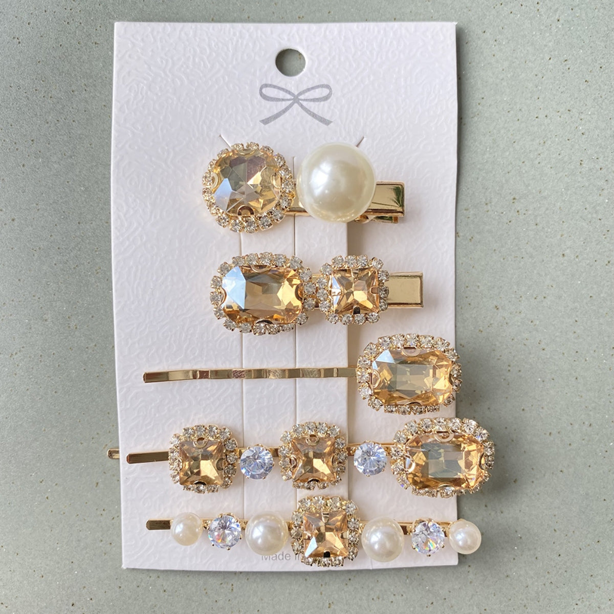 5 PCS/Set Geometric Pearl Hair Clips - XathletiX