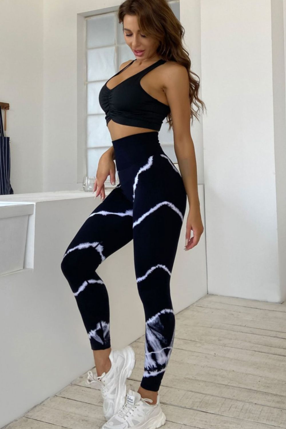 Slim Fit High Waist Long Active Pants - XathletiX