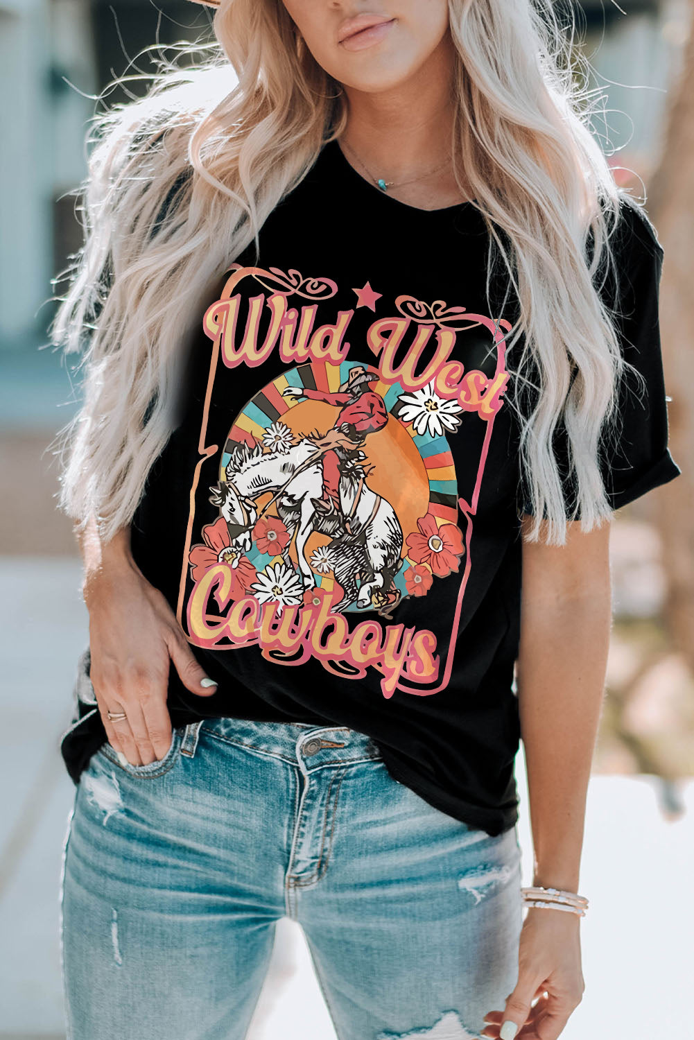 WILD WEST COWBOYS Graphic Tee Shirt - XathletiX