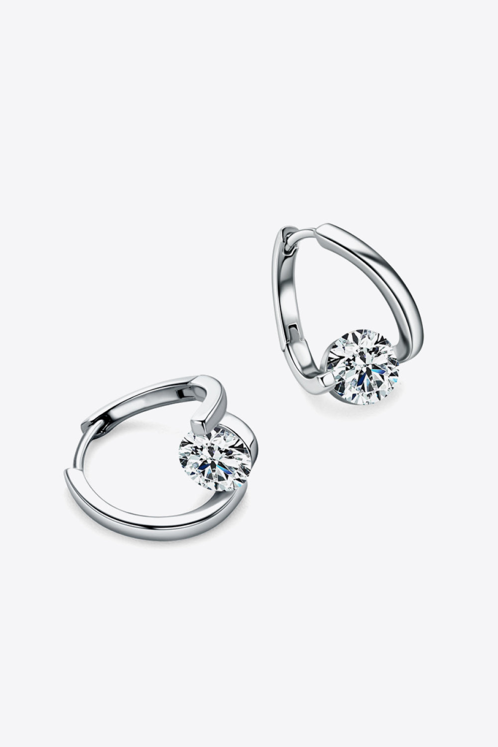 2 Carat Moissanite 925 Sterling Silver Heart Earrings - XathletiX