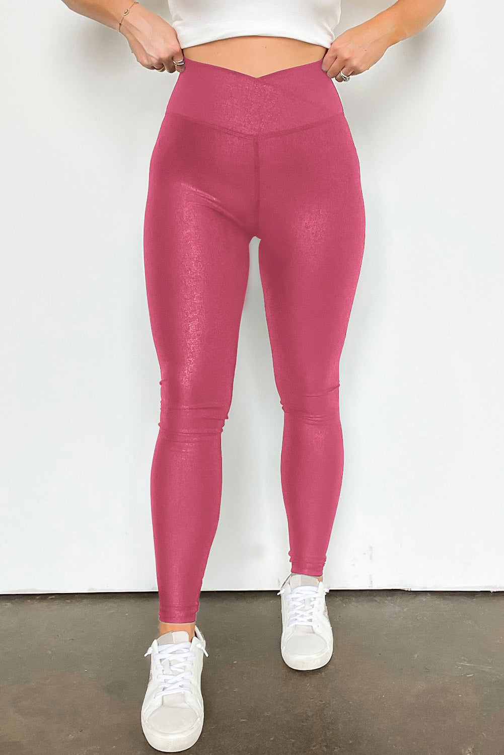 Solid High Waist Leggings - XathletiX