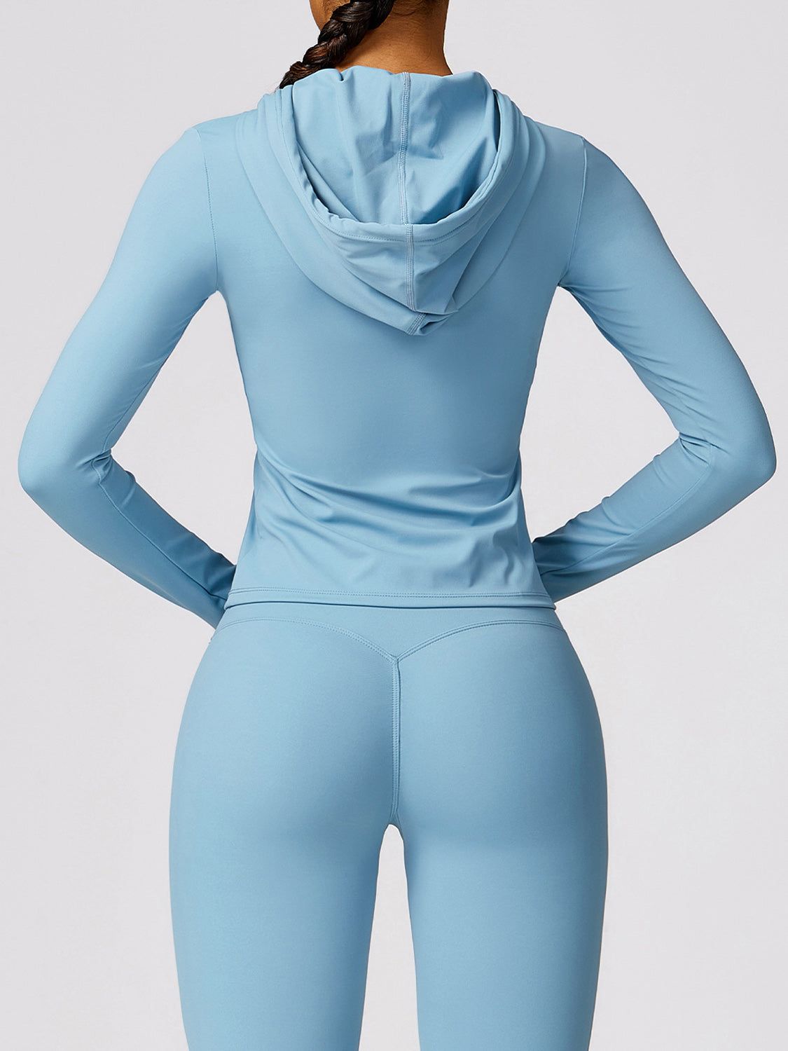 Drawstring Long Sleeve Hooded Active T-Shirt - XathletiX