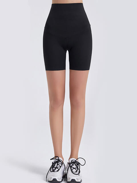 Wide Waistband Sports Shorts - XathletiX