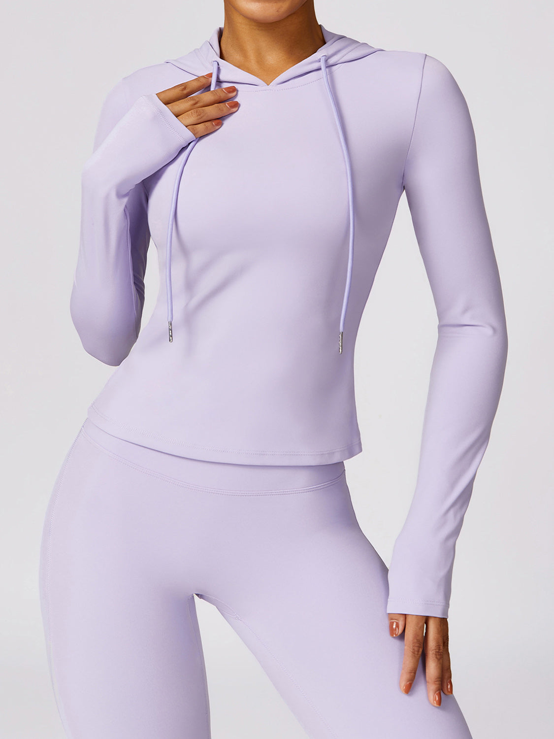 Drawstring Long Sleeve Hooded Active T-Shirt - XathletiX