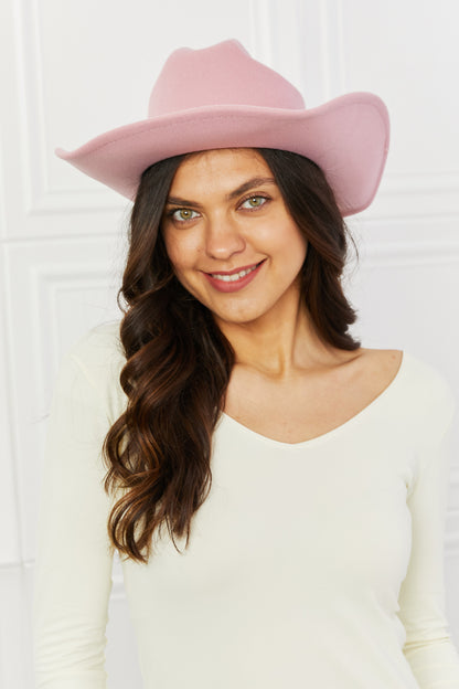 Fame Western Cutie Cowboy Hat in Pink - XathletiX