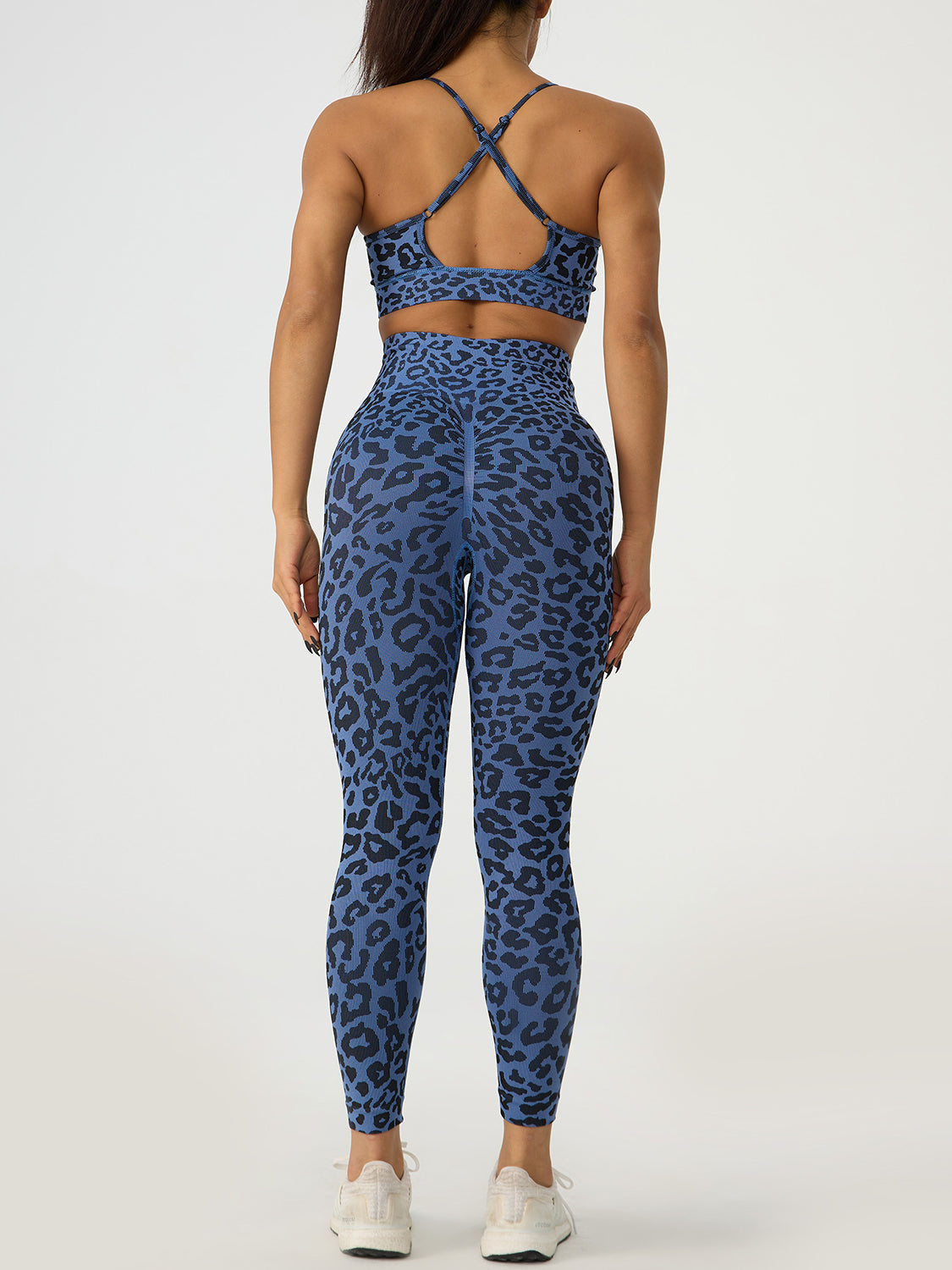 Leopard Crisscross Top and Leggings Active Set - XathletiX