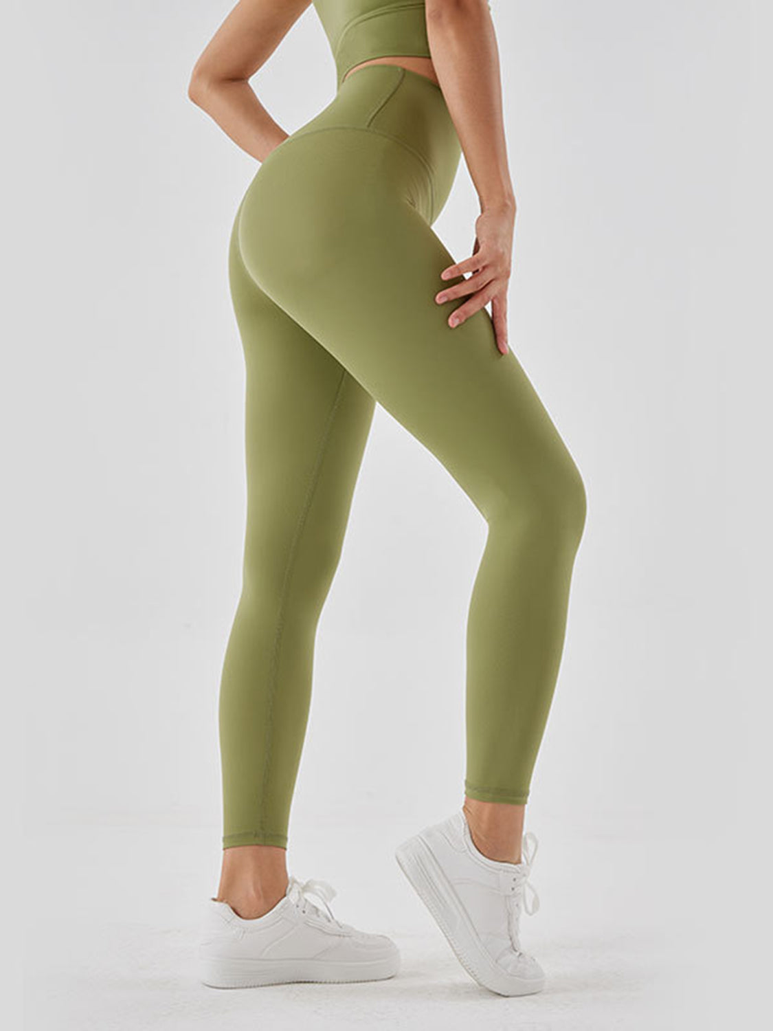 Wide Waistband Sports Leggings - XathletiX