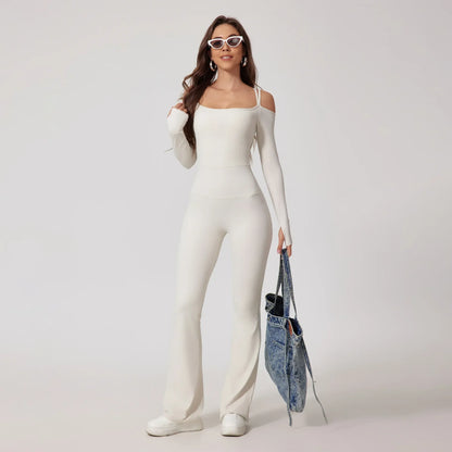 Long-Sleeved Seamless Yoga Jumpsuits