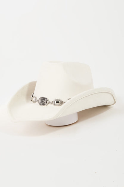 Fame Metal Trim Cowboy Hat - XathletiX