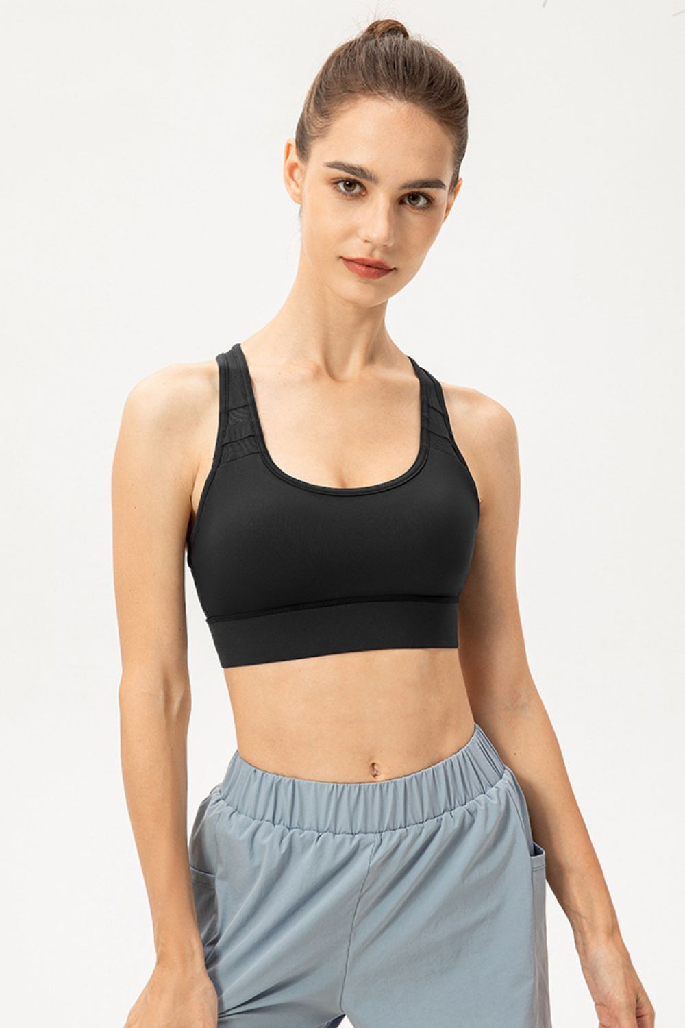 Scoop Neck Long Sports Bra