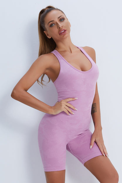 Crisscross Wide Strap Active Romper