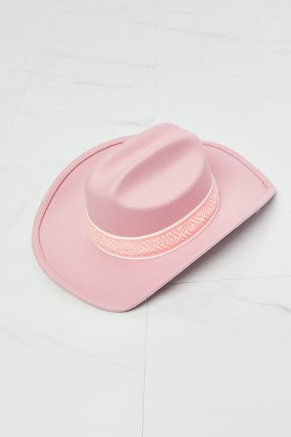 Fame Western Cutie Cowboy Hat in Pink - XathletiX