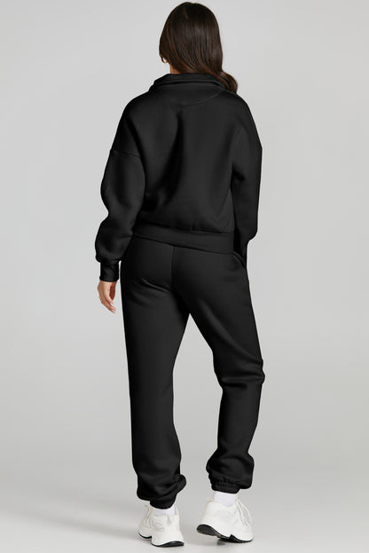 Quarter Zip Top and Drawstring Pants Active Set - XathletiX